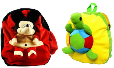 

Pandora Kids School Bag - 2 Pack of Tortoise and Micky 5 L Backpack(Red, Yellow)