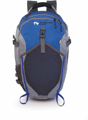 

Adventure Worx Stroll 27 L Laptop Backpack(Blue, Grey)