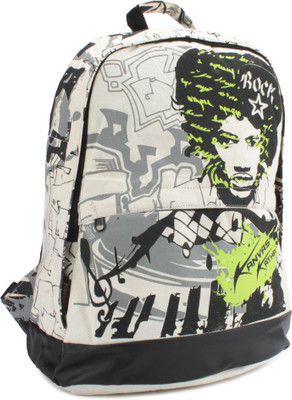 

Kanvas Katha Backpack(Green), Ecru