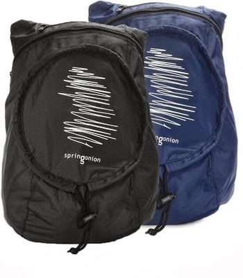

OTLS Deck Bag Pack of 2 Backpack(Black, Blue), Black and navy