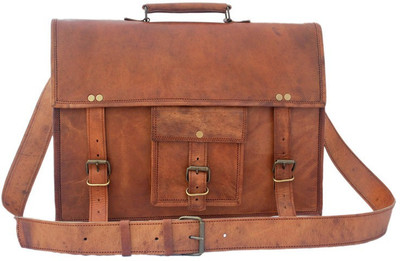 

CRAFAT Vintage Genuine Leather Office Men’s Laptop Messenger Bag (11x15) 10 L Backpack(Brown)