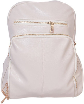 

Frosty Fashion FF01001408 10 L Backpack(White), Cream