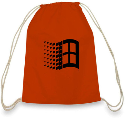 

ColorPlus Abstract Drawsting Bag010 3 L Regular Backpack(Orange, Black)