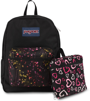 

JanSport Superbreak Mix-Up 25 L Backpack(Black), Black/climbing ditzy mix-up
