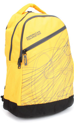 

American Tourister Ebony 01 Backpack(Yellow), Yellow/grey