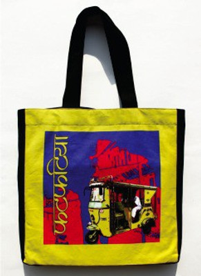 

Fatfatiya Yellow Taxi Tote Bag Waterproof Shoulder Bag(Multicolor, 5 inch)
