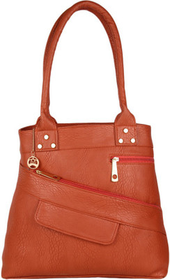 

Moedbuille Orange Letherette Handbag [MBHB00077] School Bag(Orange, 13 inch)