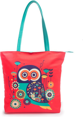 

Chumbak Paisley Owl Tote Bag Weekender(Red, 17 inch)