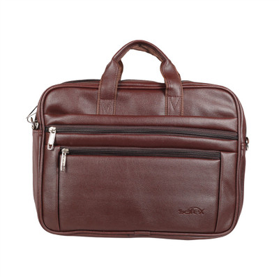 

Safex 15 inch Expandable Laptop Messenger Bag(Brown)