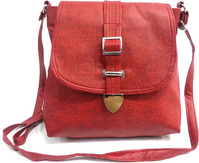 

Belladona Girls Casual Red PU Sling Bag