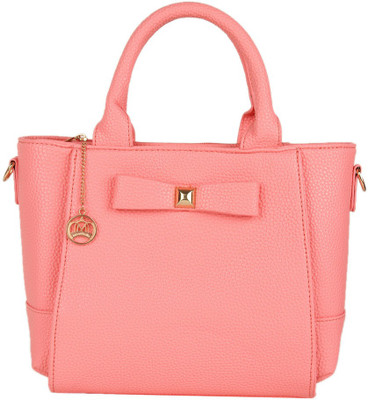

Moedbuille Pink Polyurethane (PU) Satchel Handbag School Bag(Pink, 9 inch)