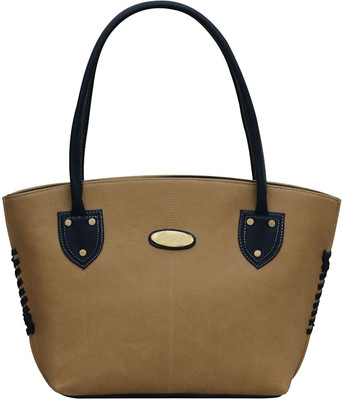 

Creative India Exports Womens PU Handbag Shoulder Bag(Beige, Black, 16 inch)