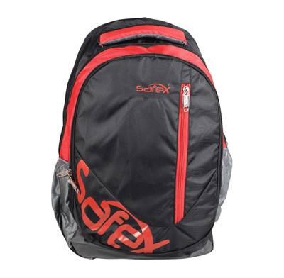 

Safex 15.6 inch Laptop Backpack(Multicolor), Black & red