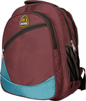 U United Designer Magenta Curve Waterproof Backpack(Blue, Purple, 12 L)