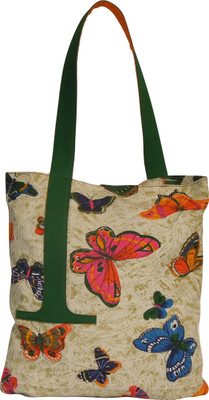 

Spice Art Spice Art Butterfly Green Canvas Handbag Shoulder Bag(Green, 17 inch)