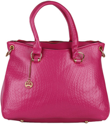 

Moedbuille Pink Letherette Handbag [MBHB00046] School Bag(Pink, 10 inch)