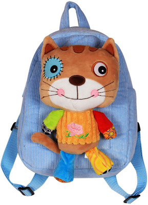 

Ole Baby Applique Plush Soft Toy Kids Toddler Cute Cartoon Backpack Animal Shaped Snack Toy Shoulder Backpack Preschool Backpacks School Bag(Blue, 3 L)