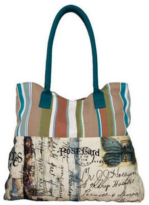 

Carry on Bags Beautiful Vintage Postcard Print Hand Bag School Bag(Green, 12 L)