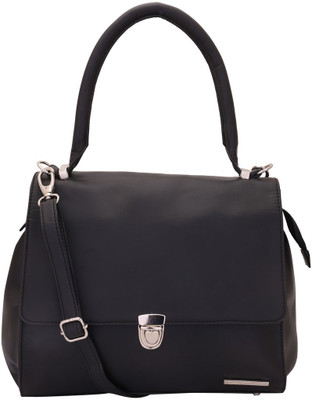 

Lapis O Lupo Lapis-O-Lupo Lustrous Black Handbag Shoulder Bag(Black, 7 L)