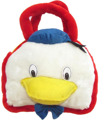 66% OFF on Tickles Soft Toy Plush Duck Hand Bag (Primary 1st-4th Std) School Bag(White, Blue, 15 inch)