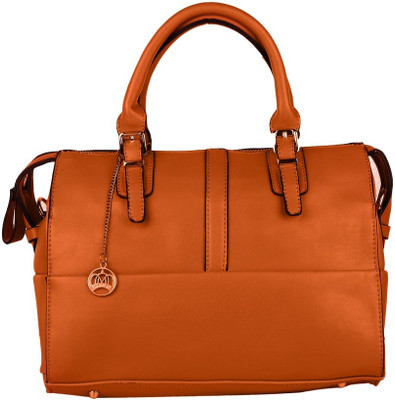 

Moedbuille Tan Letherette Satchel Handbag [MBHB00058] School Bag(Tan, 9 inch)