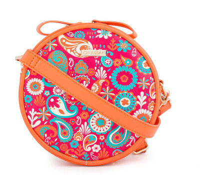 

Chumbak Paisley Party Circular Sling Bag Sling Bag(Orange, 7 inch)