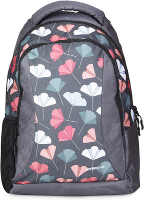 

Amperstyle Grey Floral Printed Backpack(Grey-Pink, 25 L)