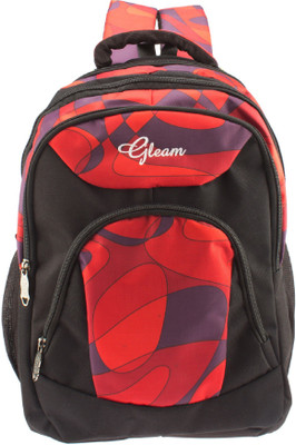 

Gleam RDSF0405 Waterproof School Bag(Red, Black, 17 inch)