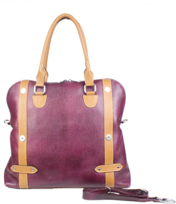 

KHADI INDIA LHB 07 Messenger Bag(PURPLE AND BIEGE, 17 inch)
