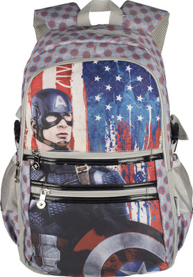 

Captain America TWEEN Waterproof School Bag(Grey, 17 inch)