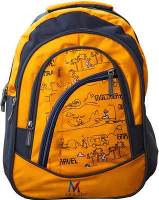 

Moladz SCHOOL TIME Waterproof School Bag(Yellow, 16 inch)