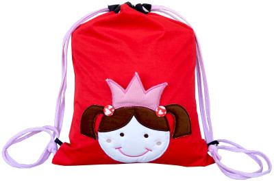 

Little Pipal Cutie Pie Junior Drawstring Bag Red Backpack(Red, 18 inch)