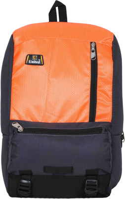 

U United Americano Waterproof Backpack(Bright Orange, Grey and Black, 13 L)