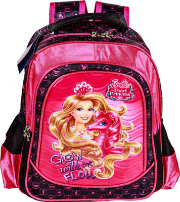Mattel Barbie Pearl Princess School Bag(Pink, 14 inch)