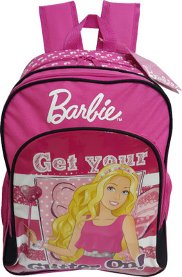 

Mattel Barbie Stripes School Bag(Pink, 16 inch)