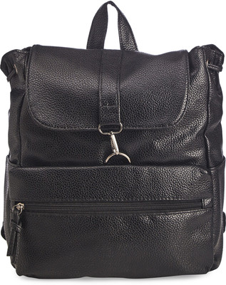 

Vero Couture Black Textured Short Grab Handle Backpack(Black, 15 L)