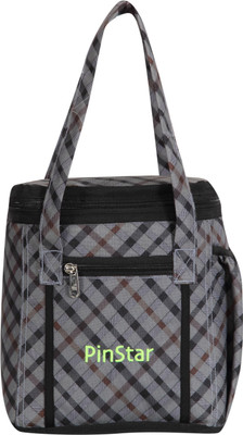 PinStar Dice Lunch Bag V1 - Checks Grey (OS) Lunch Bag(Brown, 6 L)
