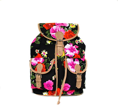 

Shaun Design Neon Floral Backpack(Black, 6 L)