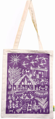 

Eco Corner Warli Cotton Bag-L Waterproof Sling Bag(Multicolor, 20 L)