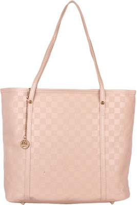 

Moedbuille Pink Letherette Tote Handbag [MBHB00065] School Bag(Pink, 13 inch)