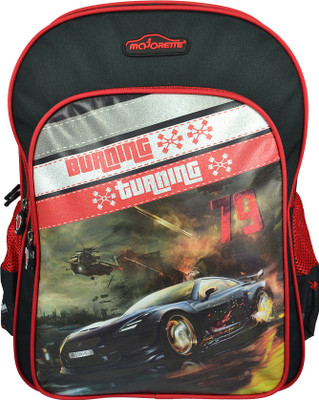

Majorette MAJORETTE BURNING TURNING 16 BP School Bag(Black, 16 inch)