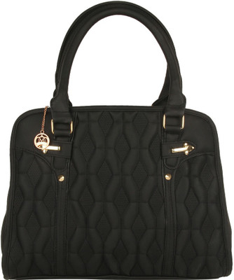 

Moedbuille Black Polyurethane (PU) Satchel Handbag School Bag(Black, 12 inch)