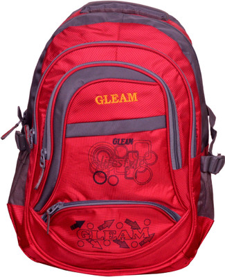 

Gleam by 0109HJK Waterproof School Bag(Red, 17 inch)