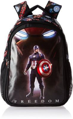 

Captain America by MBE-WDP0525 Waterproof School Bag(Black, 19 inch)