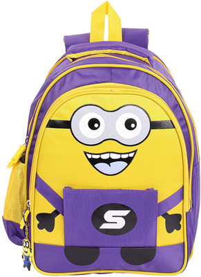 

Sanjog Minions Premium Children's Backpack Waterproof School Bag(Purple, 15 L)