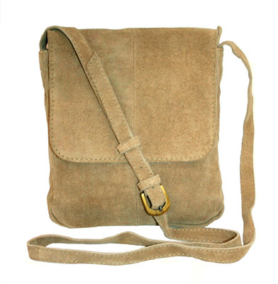 

MNMS MNMS-033suedeleather sling bag Sling Bag(Tan, 10 inch)