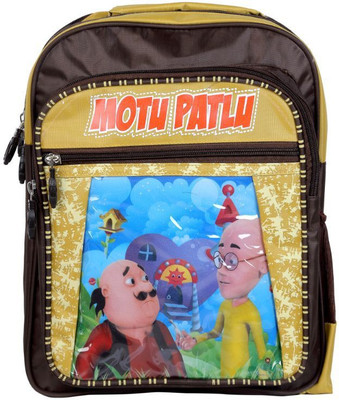 

Finger's MotuPatlu School Bag(Brown, 8 L)