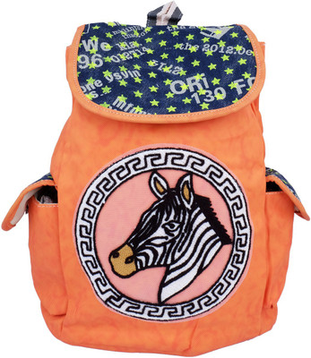 

Super Drool Orange Zebra Logo School Bag(Orange, 5 L)