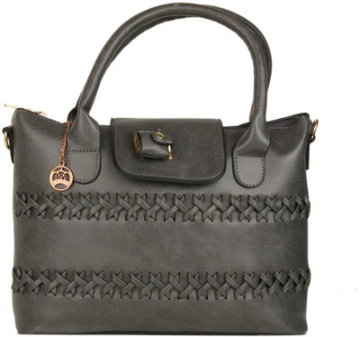 

Moedbuille Grey Polyurethane (PU) Handbag School Bag(Grey, 9 inch)