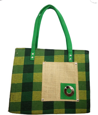 CraftEra Jute Bag Waterproof School Bag(Green, 18 inch)